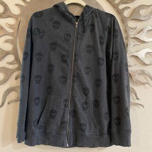 Torrid skull zip-up hoodie